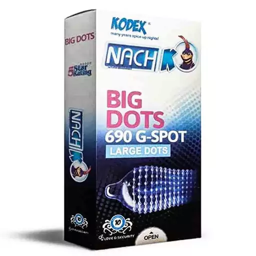 کاندوم کدکس  بیگ داتس BIG DOTS بسته 10 عددی