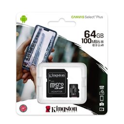 کارت حافظه microSDXC کینگستون مدل CANVAS کلاس 10 استاندارد UHS-I U1 سرعت 100MBps ظرفیت 64 گیگابایت

