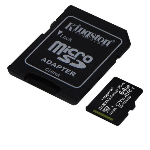 کارت حافظه microSDXC کینگستون مدل CANVAS کلاس 10 استاندارد UHS-I U1 سرعت 100MBps ظرفیت 64 گیگابایت

