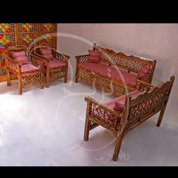 مبلمان سنتی تمام گره هفت نفره سنتی و هفت تیکه تخت سنتی تحویل در باربری مقصد 