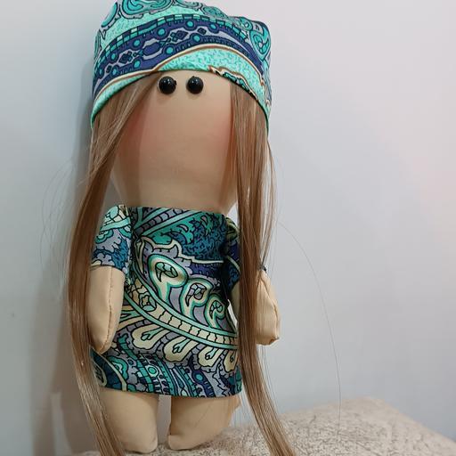 عروسک روسی زیبا دستساز 20سانتی جنس بدن پارچه درجه یک و الیاف طبیعی بدون حساسیت بکار برده شده