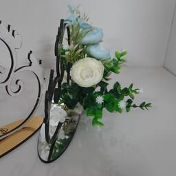 استند حلقه عقد و عروسی با تزئین گل