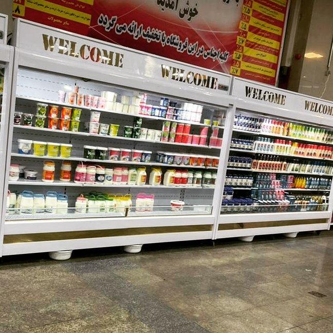 یخچال فروشگاهی هایپری مارکتی بدون درب پرده هوا 