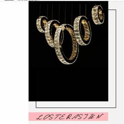 لوستر آویز کریستالی خطی استیل نقره ای سایز 20.40.60.40.20(پس کرایه )