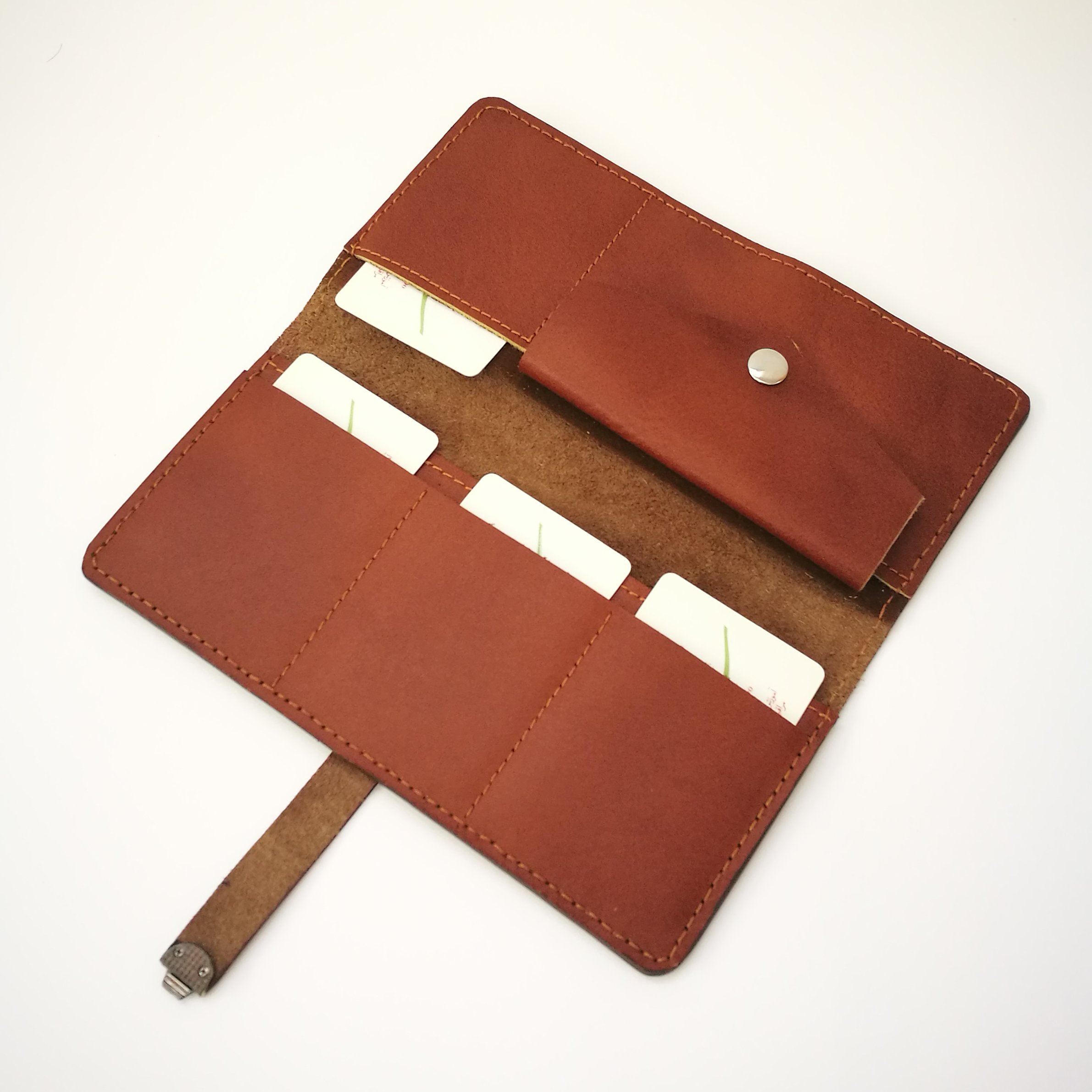 کیف پول دو لت چرم طبیعی(دستدوز)