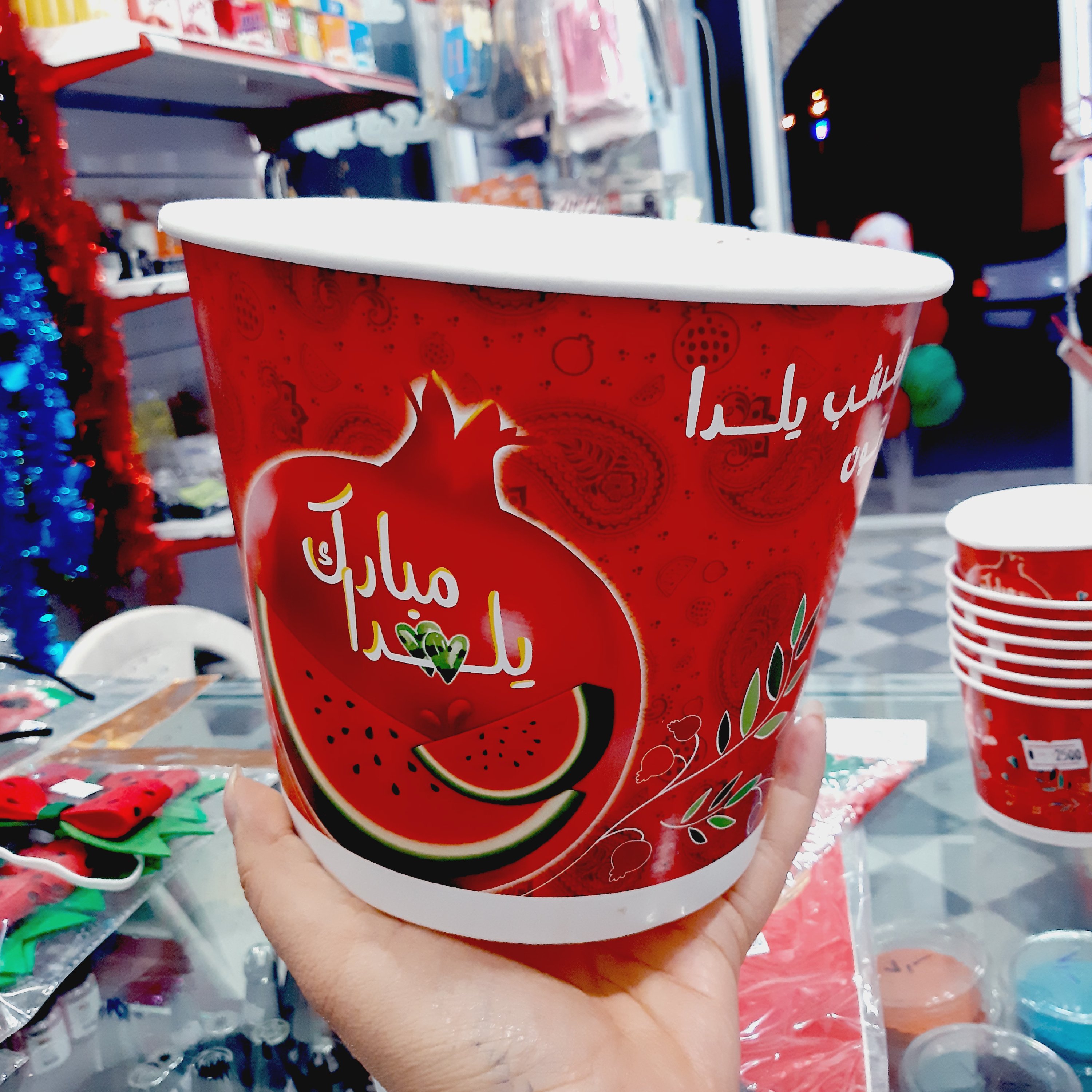 ظرف و سطل انار خوری سطلی یلدا بزرگ 