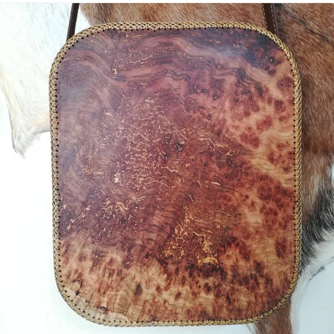 کیف دوشی مردانه چوب و چرم 5002