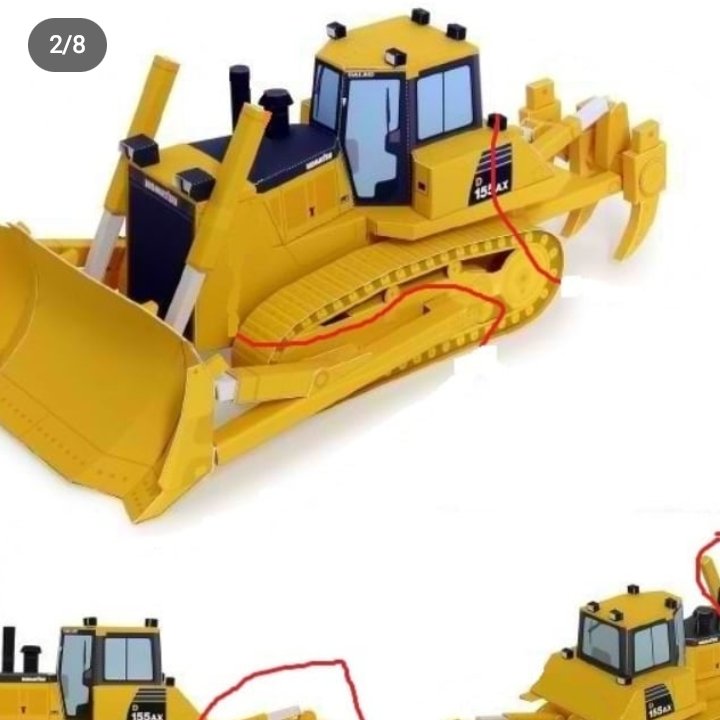 ماکت ماشین آلات در رنگ های مختلف جنس مقوا با تمام جزئیات