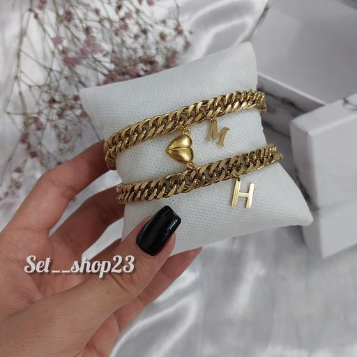 دستبند مگنتی کارتیر دوبل طلایی