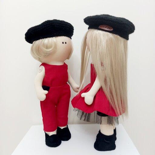 عروسک روسی تی تی دخت ست دختر و پسر  طرح ولنتاین کد 234 ارتفاع سانتی متر 