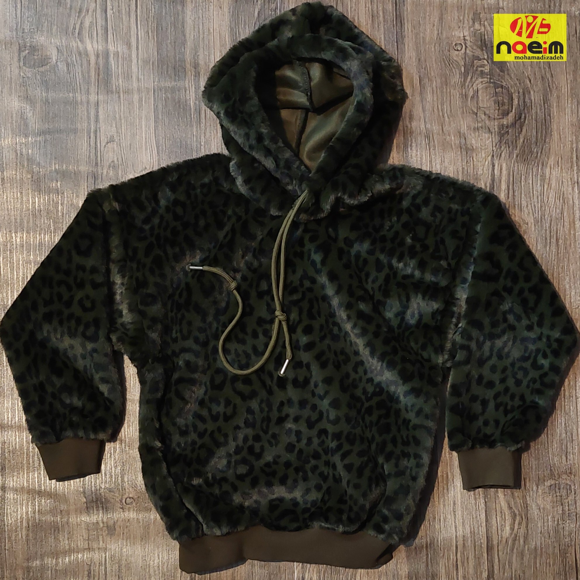 هودی تدی پلنگی دخترانه سایز 50-55