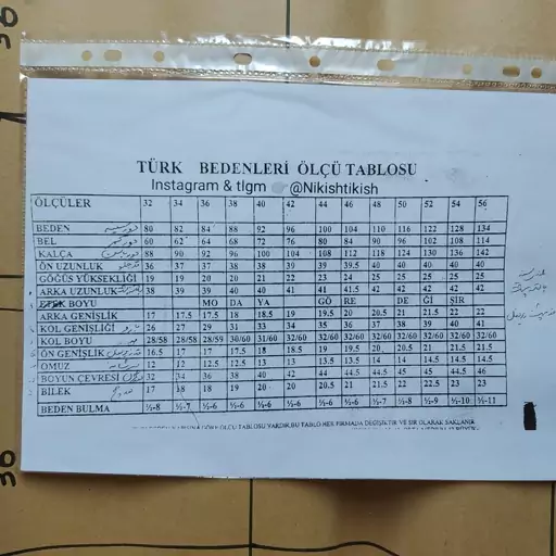 الگو آماده بالاتنه زنانه ترک 36 تا 52 