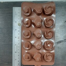 قالب شکلات  گل وقلب