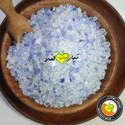سنگ نمک معدنی آبی تیارمزه، با درجه خلوص بالا، فاقد رنگ شدگی