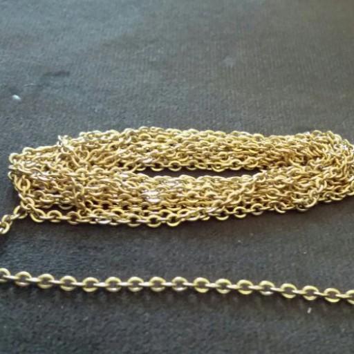 زنجیر استیل طلایی (بسته ی دومتری)
