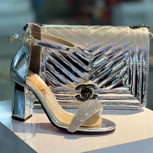 ست کیف و کفش زنانه آینه ای