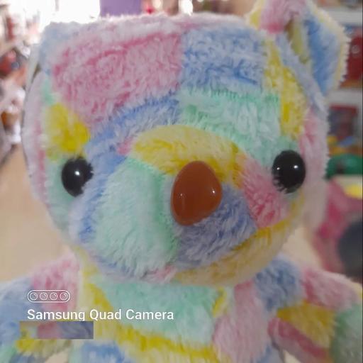 خرید عروسک خرس رنگی رنگی 30 سانت - خیلی نرم 