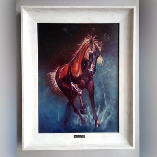 تابلو نقاشی اسب زیبا