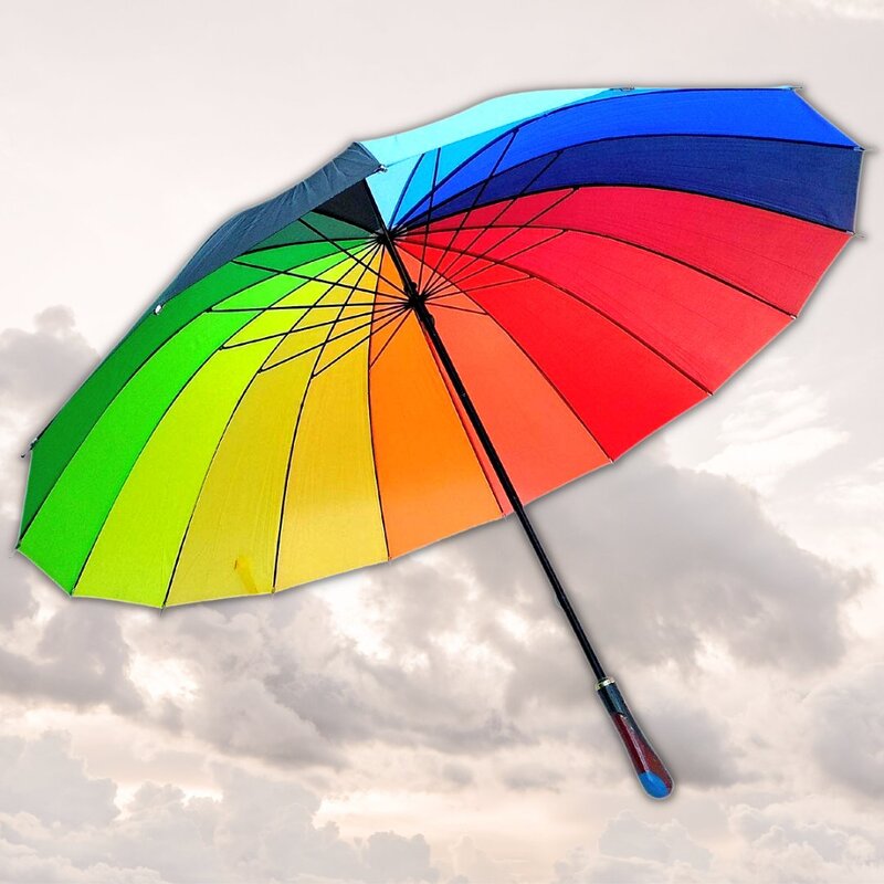 چتر رنگارنگ - چتر 16 فنر جدید-چتر فانتزی سال-چتر شیک عکاسی