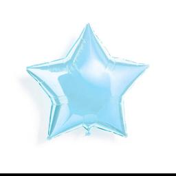 بادکنک فویلی ستاره آبی متالیک بزرگ