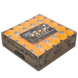 شمع وارمر(شمع سکه ای)بسته 100 عددی رنگ نارنجی