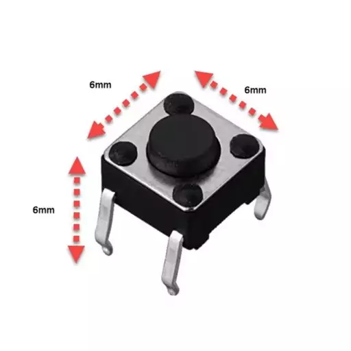میکروسوئیچ 4 پایه بسته 20 عددی