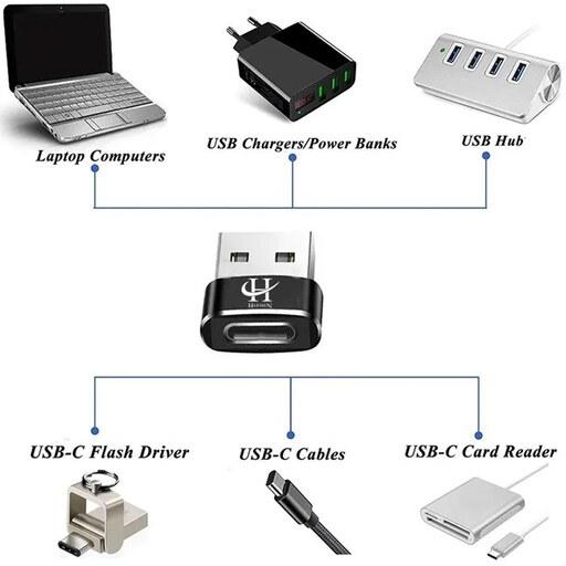 تبدیل تایپ سی USB-C به USB هارمن مدل CAAOTG-01