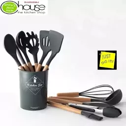 سرویس کفگیر و ملاقه سیلیکونی12  پارچه Kitchenware Set