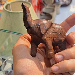 مجسمه فیل چوبی 8س مجسمه فیل فنگ شوییئِ نماد فیل خرطوم بالا تندیس کاروان فیل چوبی فیل فنگشوییئِ کاروان مجسمه فیل 4عددی