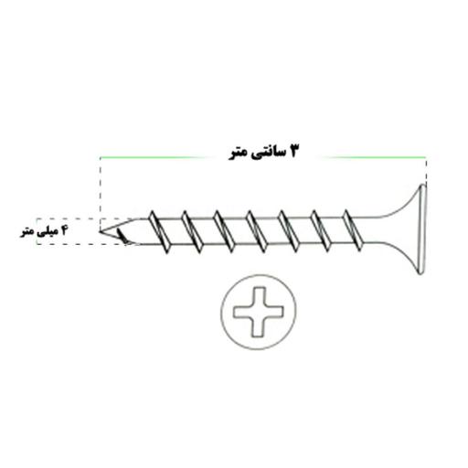 پیچ ام دی اف سایز 30 برند فالکون ( بسته 10 عددی)