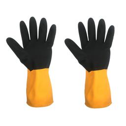 دستکش کار گیلان مدل سه لایه دو رنگ با پوشش پنبه طبیعی