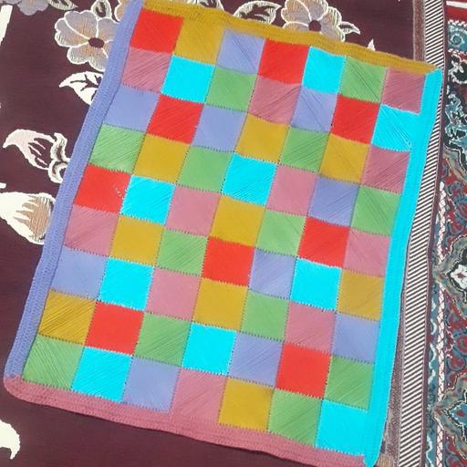 پادری (فرشینه) مدل مربعی در چند رنگ زیبای شاد با کفی توری