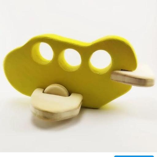 اسباب بازی هواپیمای چوبی دست ساز برند نیلو تویز ساخته شده با چوب مرغوب