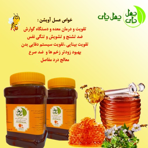 عسل چندگیاه بدون تغذیه با ساکاروز 2 از منطقه  چهار محال و اصفهان (یک کیلو گرمی)