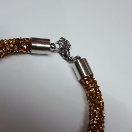 دستبند سواروسکی طلایی