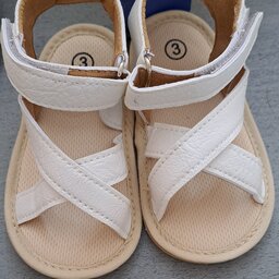 پاپو ش ( صندل نوزادی) چرم، رنگ بندی،  با کفی کفش تا سایز 18 ماه 