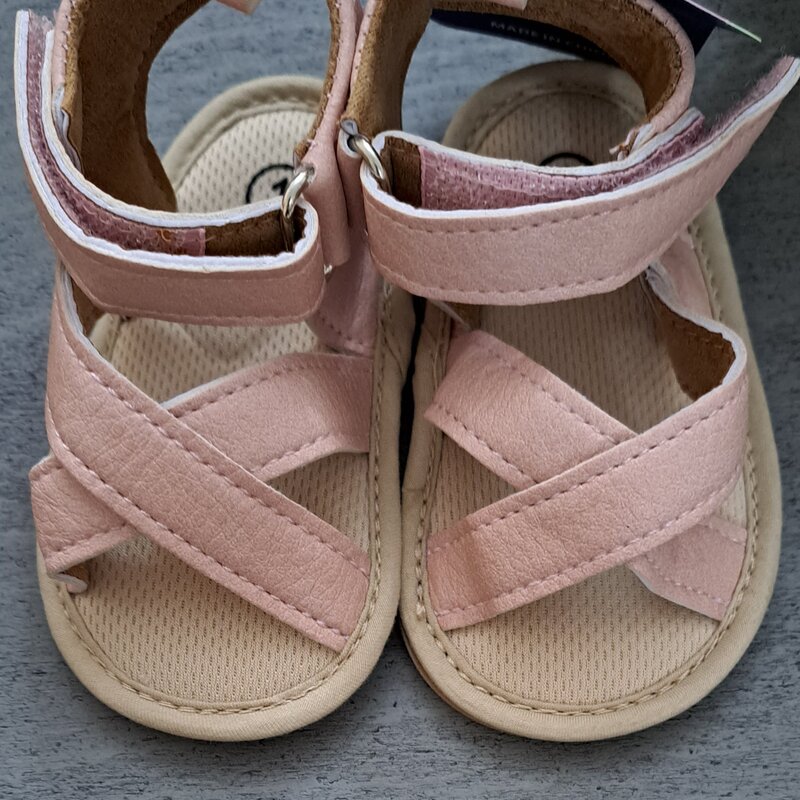 پاپو ش ( صندل نوزادی) چرم، رنگ بندی،  با کفی کفش تا سایز 18 ماه 