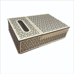 جعبه پذیرایی و جعبه دستمال کاغذی یا تی بگ یا دمنوش  مشبک 
سایز 36 در24  ارتفاع 9 ارسال رایگان