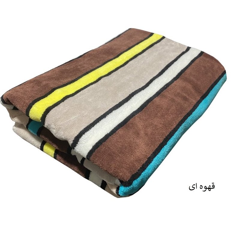 حوله حمامی طرح راه راه سایز 160 در 100 سانتیمتر