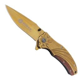 چاقوی سفری بوکر مدل F88 رنگ طلایی