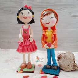عروسک و مجسمه خمیری دختر و پسر ولنتاینی قد21cm