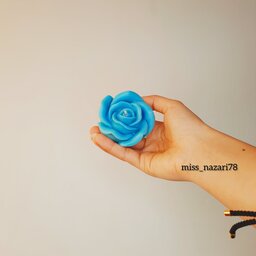 شمع گل رز آبی