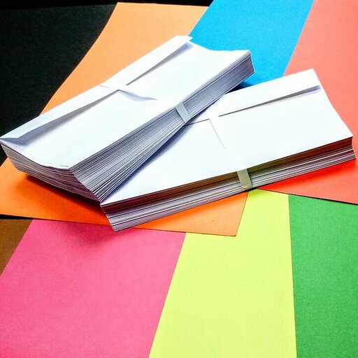پاکت نامه ملخی سفید 70گرم (100عدد)مخصوص کاغذ A4 (پاکت پستی) (ارسال رایگان)
