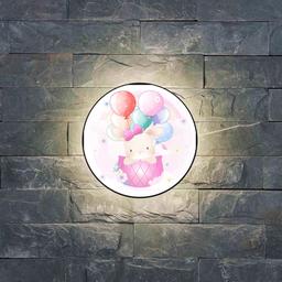 اکسسوری چراغ خواب  فانتزی دیواری اتاق کودک طرح خرگوش بادکنک دار