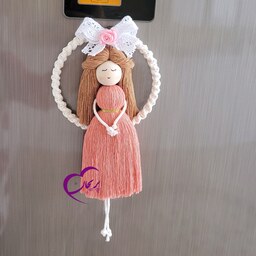 گیفت عروسی مکرومه عروسک و آویز یخچال دستساز پریجان