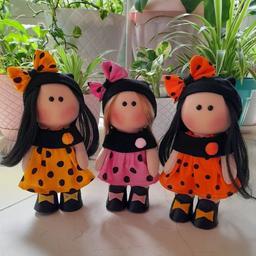 مجموعه سه عددی عروسک روسی با رنگهای متنوع ارتفاع 20 سانتیمتر