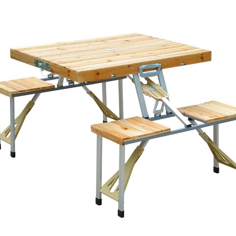 میز و صندلی چوبی تاشو چانداگ اورجینال 