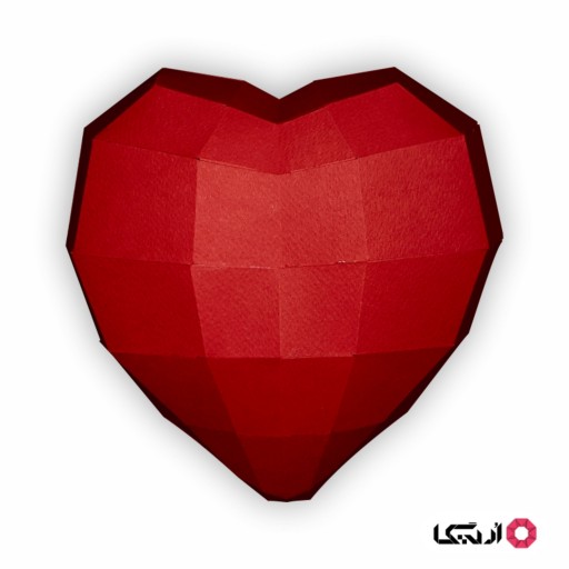 پازل سه بعدی مقوایی اریگا مدل قلب رایکا ( سایز 1 ) رنگ قرمز