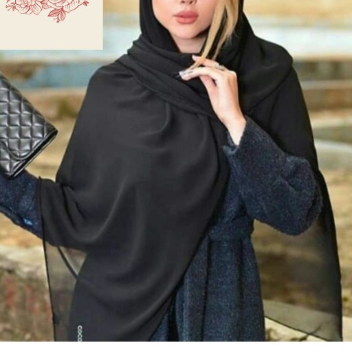 حراج روسری مشکی ساده