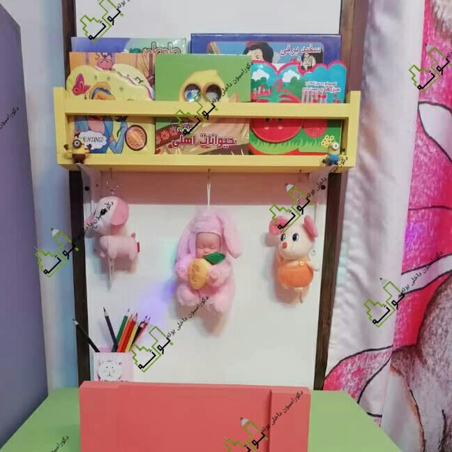 شلف جا کتابی کودک رنگ سفید موجود است برای رنگ های دیگر استعلام بگیرید